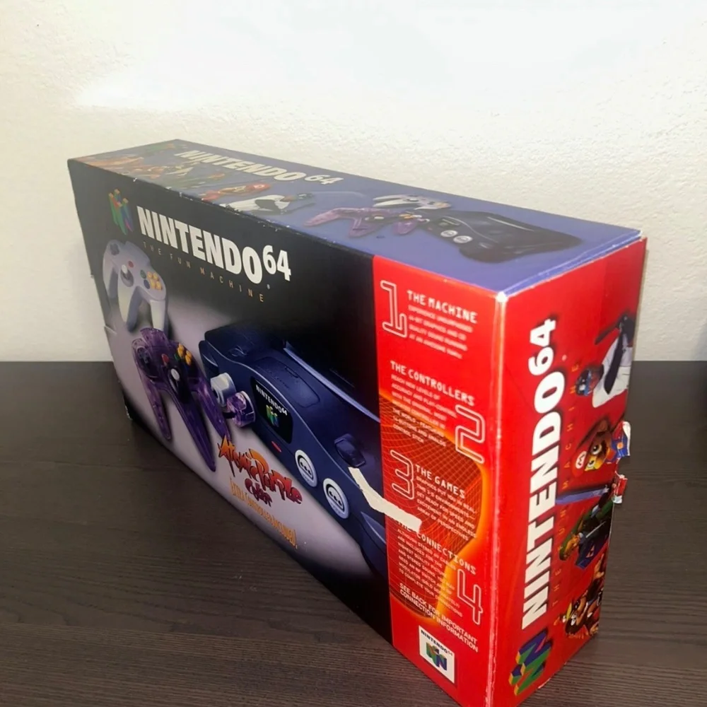 Nintendo 64 with Controllers & Adapter
